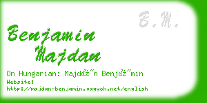 benjamin majdan business card